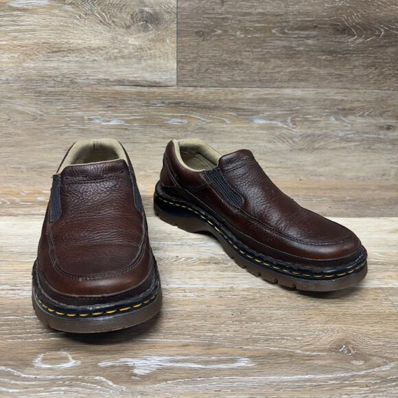 Dr. Martens Zack Elastic Slip On Brown Leather Loafers Men's Size 8/Women's 9 - Picture 6 of 7